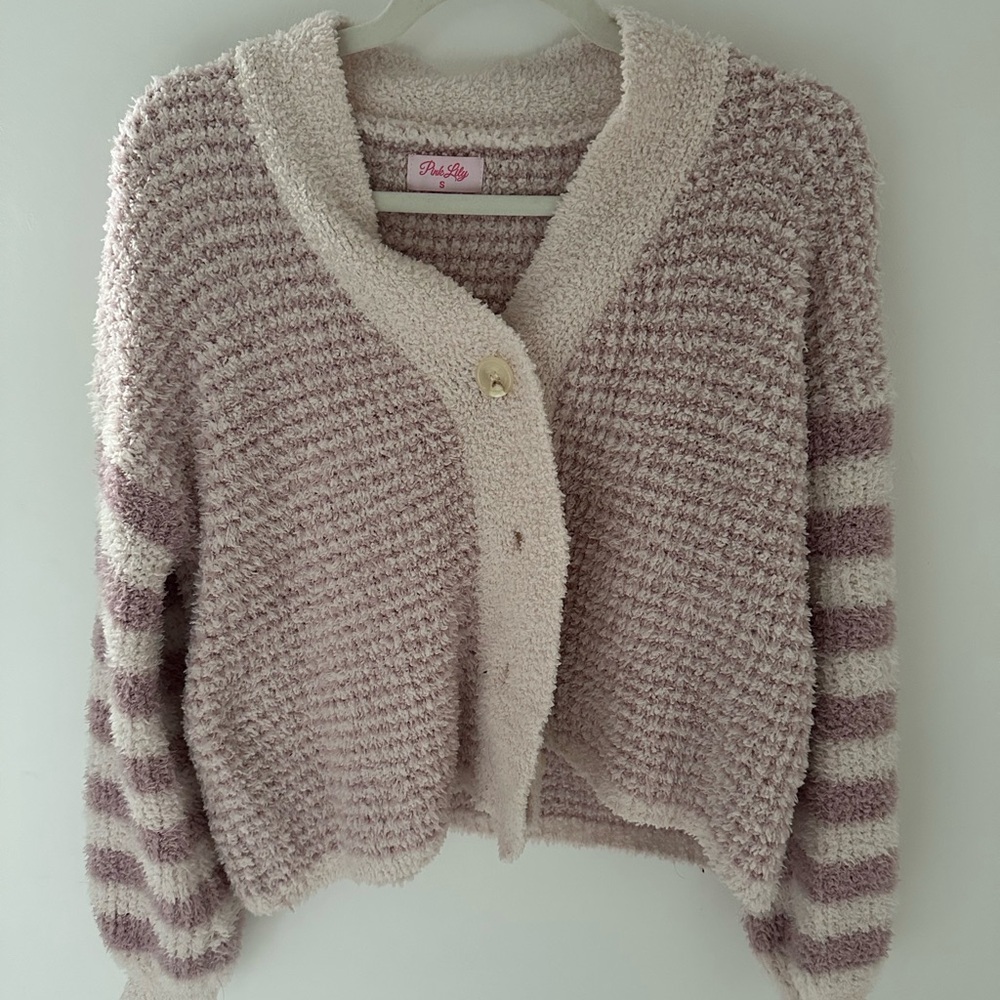 Pink Lily Cozy Button Front Cardigan – Size Small
